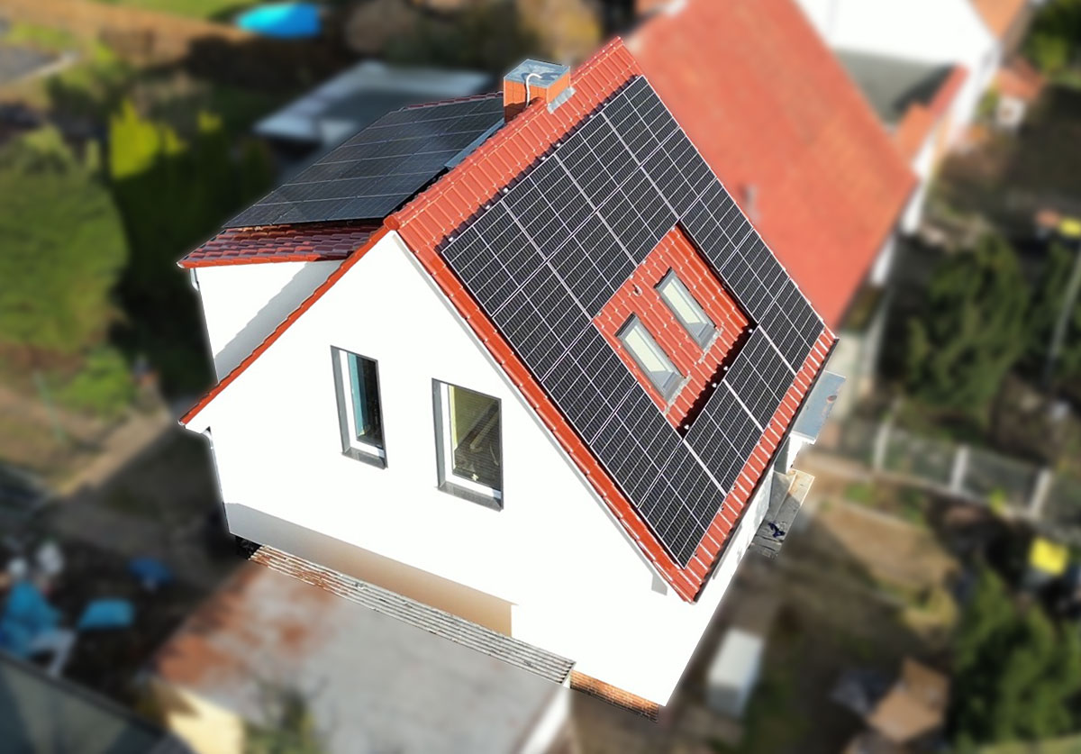 Solaranlage in Berlin-Weißensee auf einem Einfamilienhaus